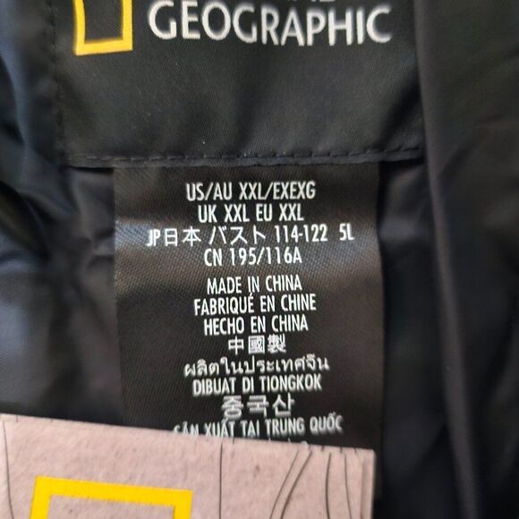 Disney National Geographic Avalanche Puffer Jacket XXL Black White - Picture 3 of 9